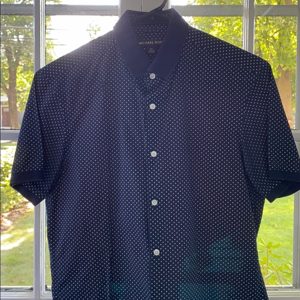 MICHAEL KORS Mens XS short sleeve button down